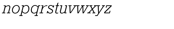 Geometric Slabserif 712 BT Light Italic Font LOWERCASE
