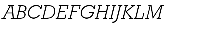 Geometric Slabserif 712 Light Italic Font UPPERCASE