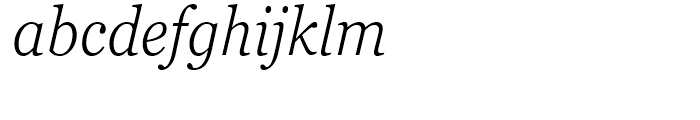 Georgia Pro Condensed Light Italic Font LOWERCASE