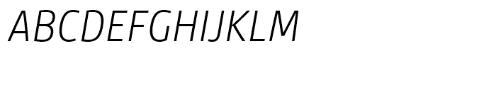 Gesta Semi Condensed Light Italic Font UPPERCASE