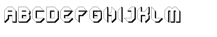 Geta Robo Closed Extruded Font UPPERCASE