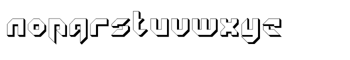 Geta Robo Closed Extruded Font LOWERCASE