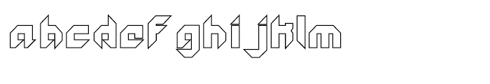 Geta Robo Closed Outline Font LOWERCASE