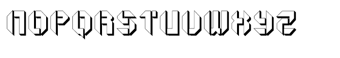 Geta Robo Open Extruded Font UPPERCASE