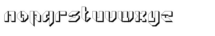 Geta Robo Open Extruded Font LOWERCASE