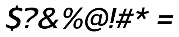 Gelder Sans DemiBold Italic Font OTHER CHARS
