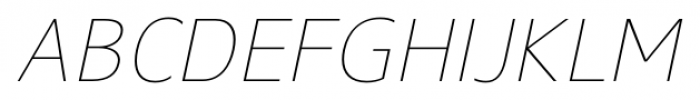 Gelder Sans Thin Italic Font UPPERCASE