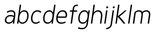 Genius Light Italic Font LOWERCASE