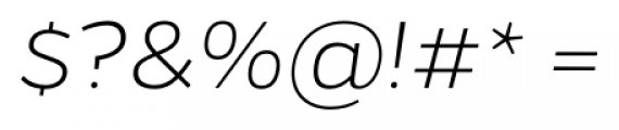 Gentona ExtraLight Italic Font OTHER CHARS