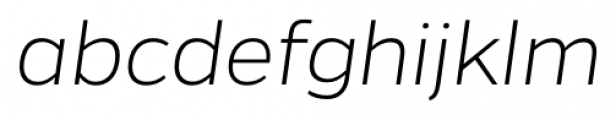 Gentona ExtraLight Italic Font LOWERCASE