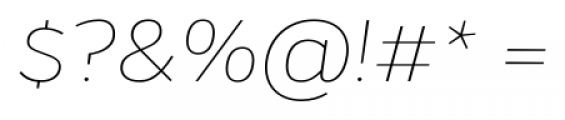 Gentona Thin Italic Font OTHER CHARS