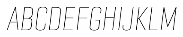 Geogrotesque Compressed Thin Italic Font UPPERCASE