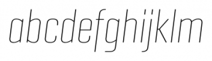 Geogrotesque Compressed Thin Italic Font LOWERCASE
