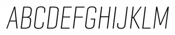 Geogrotesque Compressed Ultra Light Italic Font UPPERCASE
