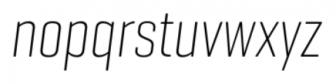 Geogrotesque Compressed Ultra Light Italic Font LOWERCASE