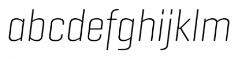 Geogrotesque Condensed Ultra Light Italic Font LOWERCASE