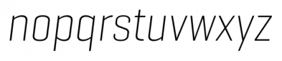 Geogrotesque Condensed Ultra Light Italic Font LOWERCASE