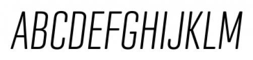 Geogrotesque Extra Compressed Light Italic Font UPPERCASE