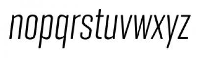 Geogrotesque Extra Compressed Light Italic Font LOWERCASE
