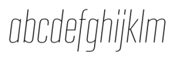 Geogrotesque Extra Compressed Thin Italic Font LOWERCASE