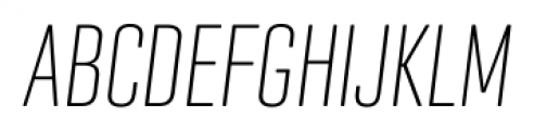 Geogrotesque Extra Compressed Ultra Light Italic Font UPPERCASE