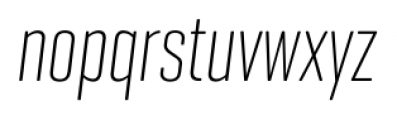 Geogrotesque Extra Compressed Ultra Light Italic Font LOWERCASE