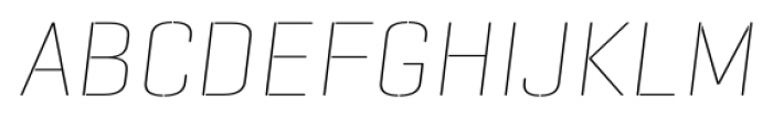 Geogrotesque Stencil A Thin Italic Font UPPERCASE