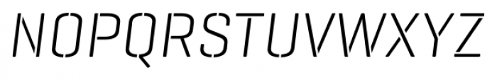 Geogrotesque Stencil B Light Italic Font UPPERCASE