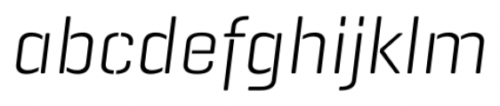 Geogrotesque Stencil B Light Italic Font LOWERCASE