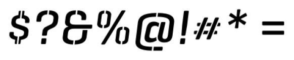 Geogrotesque Stencil B Medium Italic Font OTHER CHARS