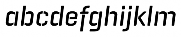 Geogrotesque Stencil B Medium Italic Font LOWERCASE