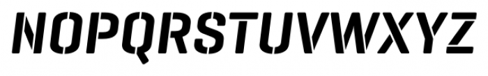 Geogrotesque Stencil B Semi Bold Italic Font UPPERCASE