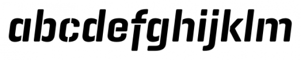 Geogrotesque Stencil B Semi Bold Italic Font LOWERCASE