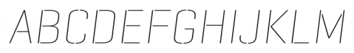Geogrotesque Stencil B Thin Italic Font UPPERCASE
