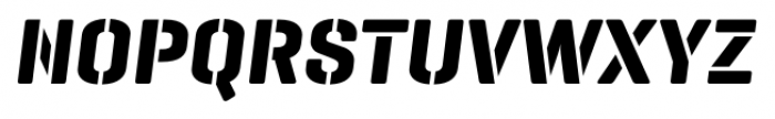 Geogrotesque Stencil C Bold Italic Font UPPERCASE