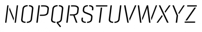 Geogrotesque Stencil C Light Italic Font UPPERCASE