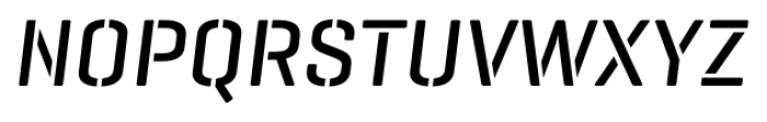 Geogrotesque Stencil C Medium Italic Font UPPERCASE