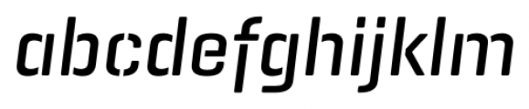 Geogrotesque Stencil C Medium Italic Font LOWERCASE