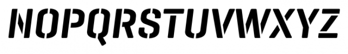Geogrotesque Stencil C Semi Bold Italic Font UPPERCASE