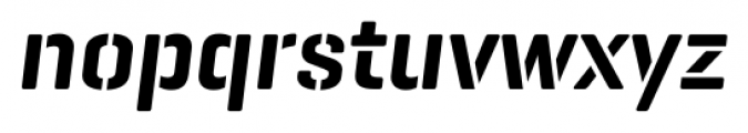 Geogrotesque Stencil C Semi Bold Italic Font LOWERCASE