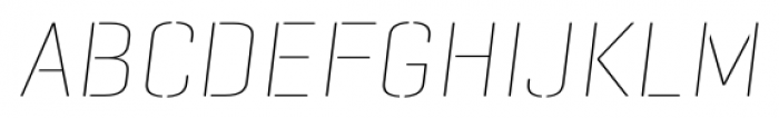Geogrotesque Stencil C Thin Italic Font UPPERCASE