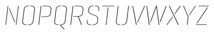 Geogrotesque Stencil C Thin Italic Font UPPERCASE