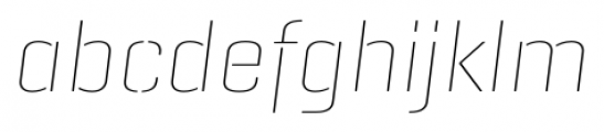 Geogrotesque Stencil C Thin Italic Font LOWERCASE