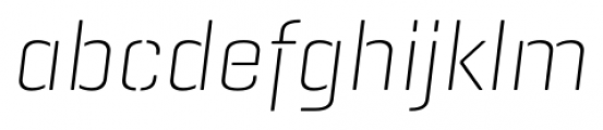 Geogrotesque Stencil C Ultra Light Italic Font LOWERCASE