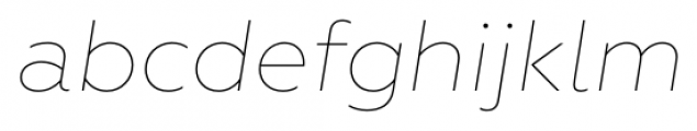 Geometria Thin Italic Font LOWERCASE