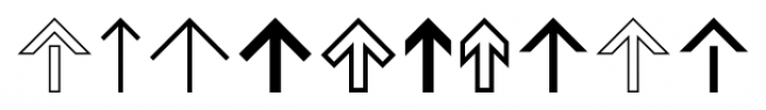 Geometric Arrows Regular Font OTHER CHARS