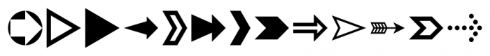 Geometric Arrows Regular Font UPPERCASE