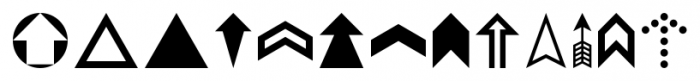 Geometric Arrows Regular Font LOWERCASE
