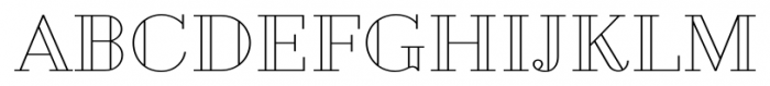 Geotica Three Open Font UPPERCASE