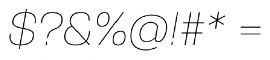 Gerlach Sans 201 Thin Italic Font OTHER CHARS